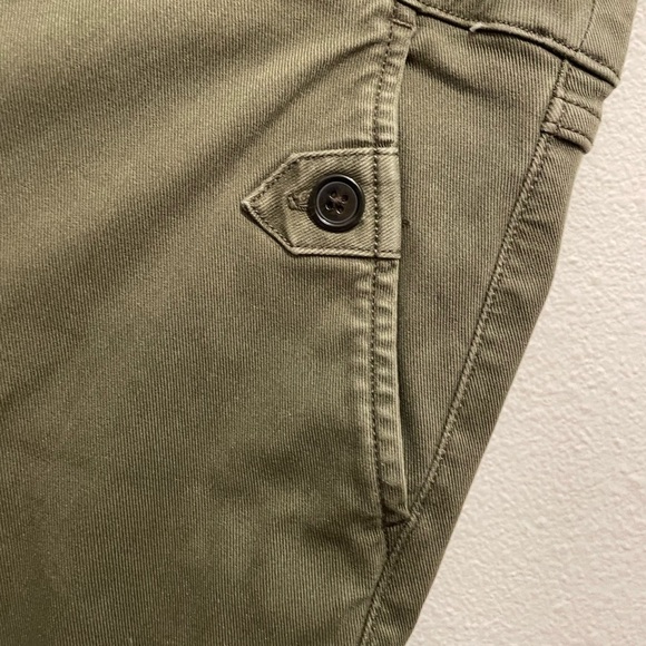 Spanx Twill Cropped Wide Leg Jeans Olive Green Women’s Size XL - Picture 9 of 10